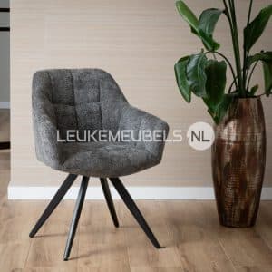 Eetkamerstoel Beauty, 3 kleuren weefstof