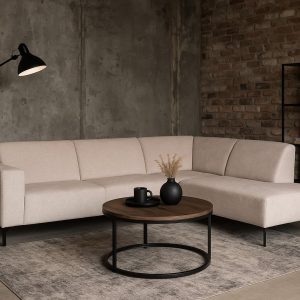 Hoekbank Astra, 2 kleuren stof