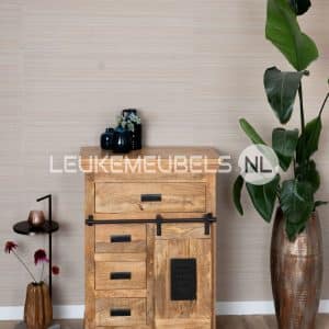 Wandkastje India, 4 lades en 1 deur