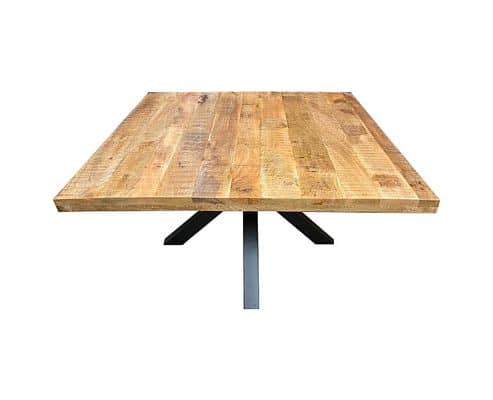 Vierkante Mangohouten eetkamertafel Emma