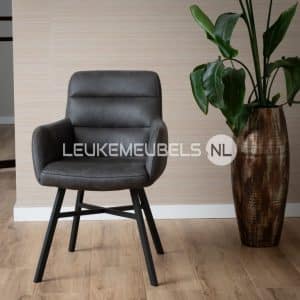Eetkamerstoel Elton met armleuning, 3 kleuren