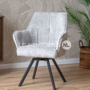 Eetkamerstoel Opaal, 3 kleuren Cremona stof