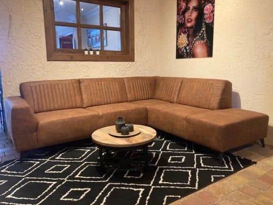 Hoekbank Leon, 4 kleuren Microvezel