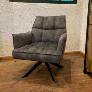 Draai fauteuil Dinand, velvet groen (SHOWMODEL)