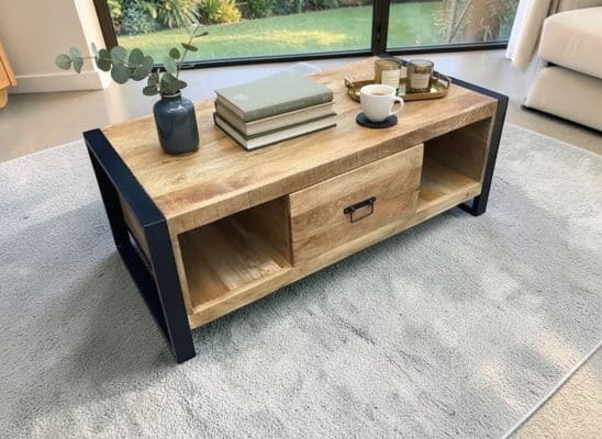 Salontafel Bueno-Mango met 2 lades
