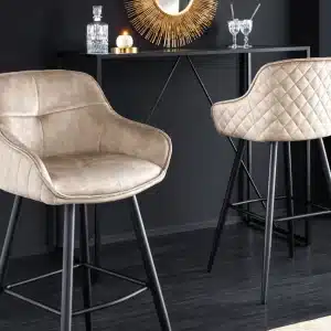 Barkruk Euphoria, 6 kleuren velvet stof
